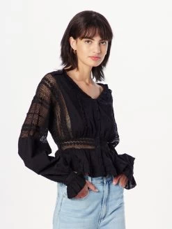 Kanten Blouses Blouse NIKA Dames Zwart -Vila 3b26a720f0ac229f31e521283d45efeb