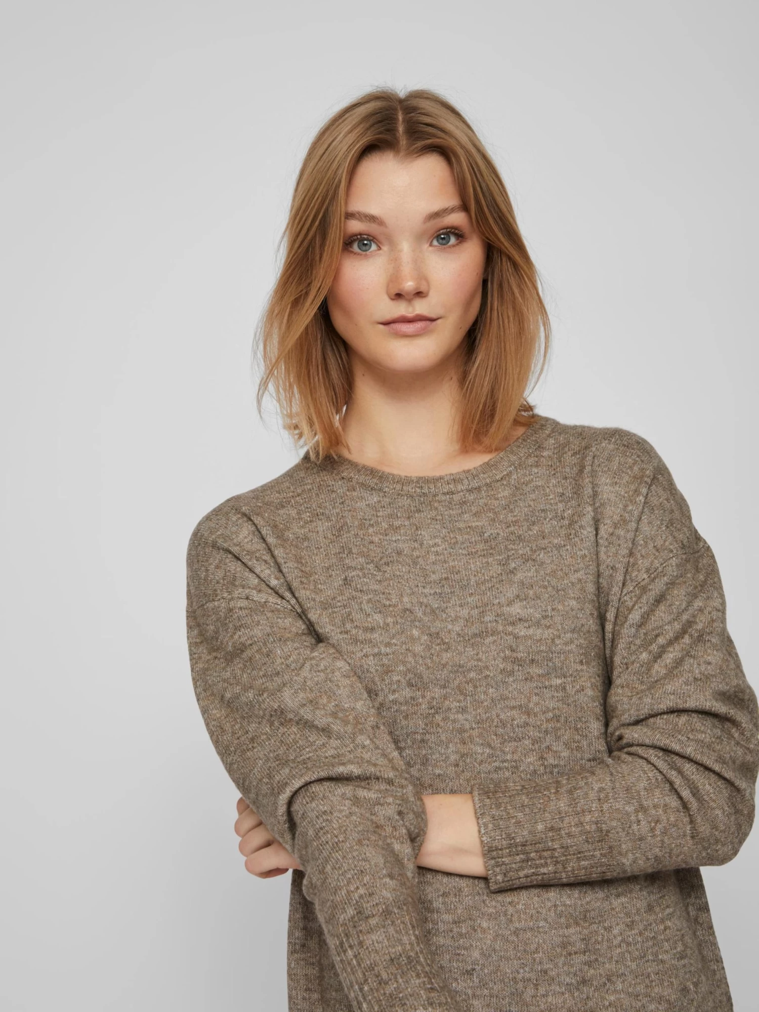 Vila Gebreide Jurken Gebreide Jurk Mathilda Dames Bruin Gemêleerd 8 Vila Gebreide Jurken Gebreide Jurk Mathilda Dames Bruin Gemêleerd - Afbeelding 6