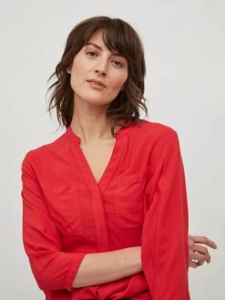 Vila Blouses Met Korte Mouw Blouse Dames Rood -Vila 3c00070ead1d7256586bbdb9446e6aaa