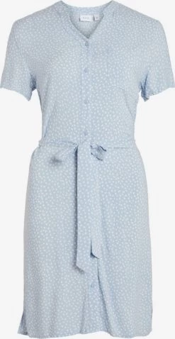 Vila Blousejurken Blousejurk Dames Lichtblauw