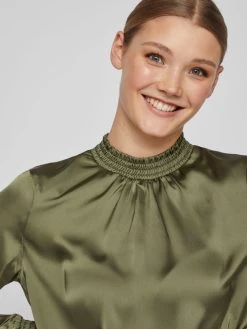 Vila Blouseshirts Blouse Dames Groen -Vila 3cbc8784b383726bc205e125a3f4004c