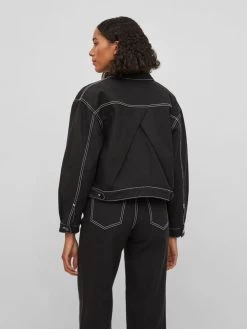 Vila Spijkerjasjes Tussenjas Dames Zwart -Vila 3cf801d2ce83b2ccb62f989494714e02