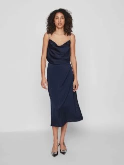 Vila Spaghetti Tops Top Dames Blauw / Donkerblauw -Vila 3d78c9416b4c84910c3bd6859f57c53d