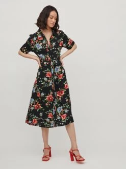 Vila Blousejurken Blousejurk Eva Dames Zwart -Vila 3ee5f556098cd40d2b9ce4f890653ccd