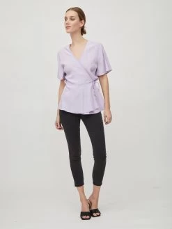 Vila Blouses Met Korte Mouw Blouse Fini Dames Lichtlila -Vila 3f2ac1da0f0b1454416df788e58c09af