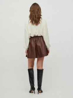 Vila Leren Rokken Rok Dagmar Dames Chocoladebruin -Vila 3f7061fb763bf6cefc5a20fbce4fa4b1