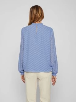 Vila Blouseshirts Blouse Dames Blauw -Vila 404e45af0ef05ef7202696322827520c