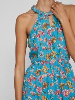 Vila Zomerjurken Zomerjurk MESA Dames Blauw -Vila 428c451a112468b83e6ab1b946f850ff