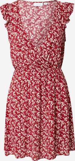 Vila Mini Jurken Jurk Sanne Dames Robijnrood