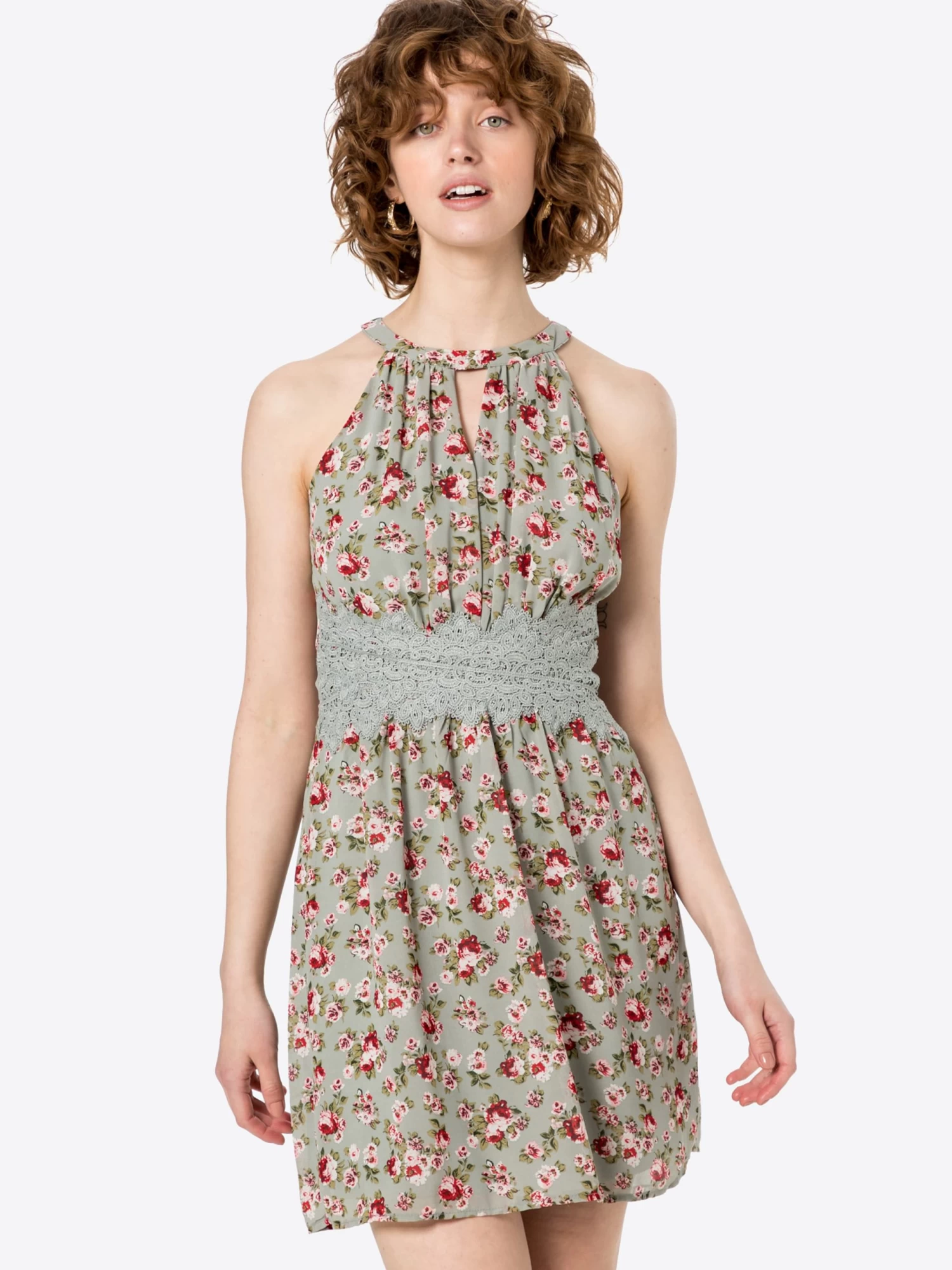 Vila Cocktailjurken Cocktailjurk Dames Olijfgroen / Mintgroen 4 Vila Cocktailjurken Cocktailjurk Dames Olijfgroen / Mintgroen - Afbeelding 2