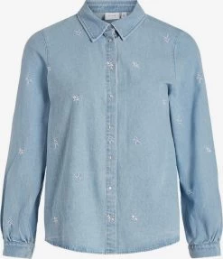 Vila Spijkerblouses Blouse Dames Lichtblauw