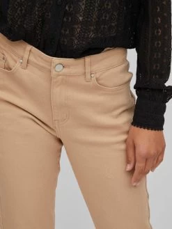 Vila Straight Regular Jeans STRAY Dames Donkerbeige -Vila 4413d71dd4a0e702475daffa1fb57da8