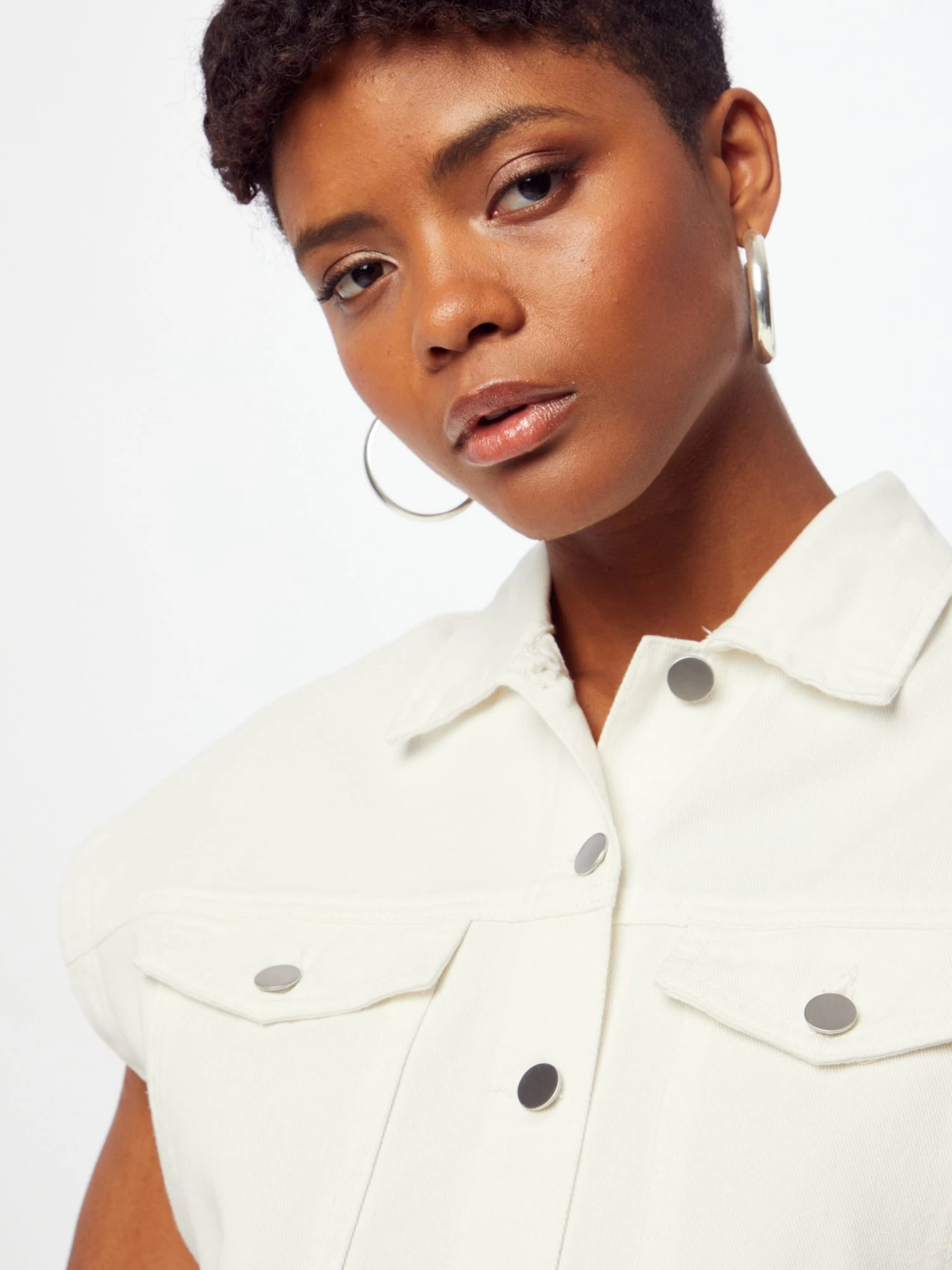 Vila Spijkerblouses Blouse Camelias Dames Wit 4 Vila Spijkerblouses Blouse Camelias Dames Wit - Afbeelding 2