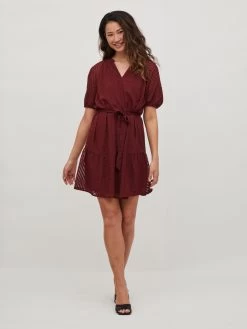 Vila Zomerjurken Zomerjurk Michelle Dames Karmijnrood -Vila 451a7b945e2193d511b0d6ed58259c67