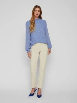 Vila Blouseshirts Blouse Dames Blauw -Vila 463cea903434409389000b8c8c2af2fe