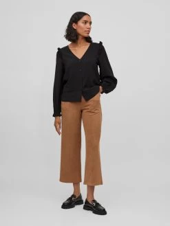 Vila Blouses & Tunieken Blouse Killy Dames Zwart -Vila 4673bd26f10cb592e7b37271c958e6d5