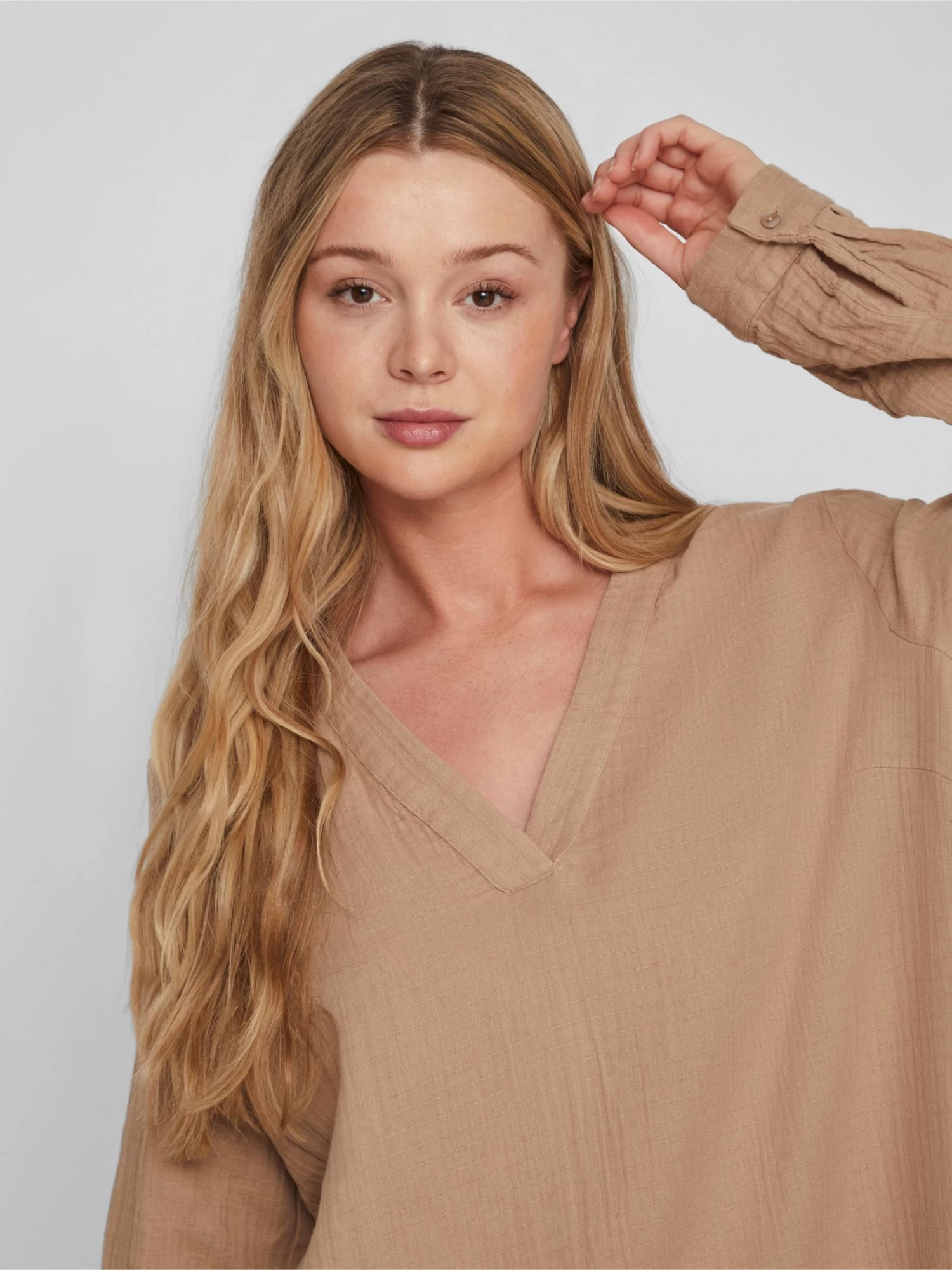 Vila Midi Jurken Jurk Ania Dames Beige 8 Vila Midi Jurken Jurk Ania Dames Beige - Afbeelding 6