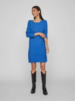 Vila Gebreide Jurken Gebreide Jurk Dames Blauw 11 Vila Gebreide Jurken Gebreide Jurk Dames Blauw -Vila 46be99b06fcf8a87b8f13044ff73c973