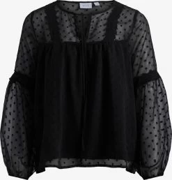 Vila Kanten Blouses Blouse Edee Dames Zwart