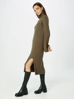 Vila Gebreide Jurken Gebreide Jurk Dames Olijfgroen -Vila 47be993d3e6053ae67d329f17c38f6f5