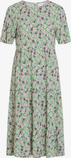 Vila Midi Jurken Jurk Dames Groen