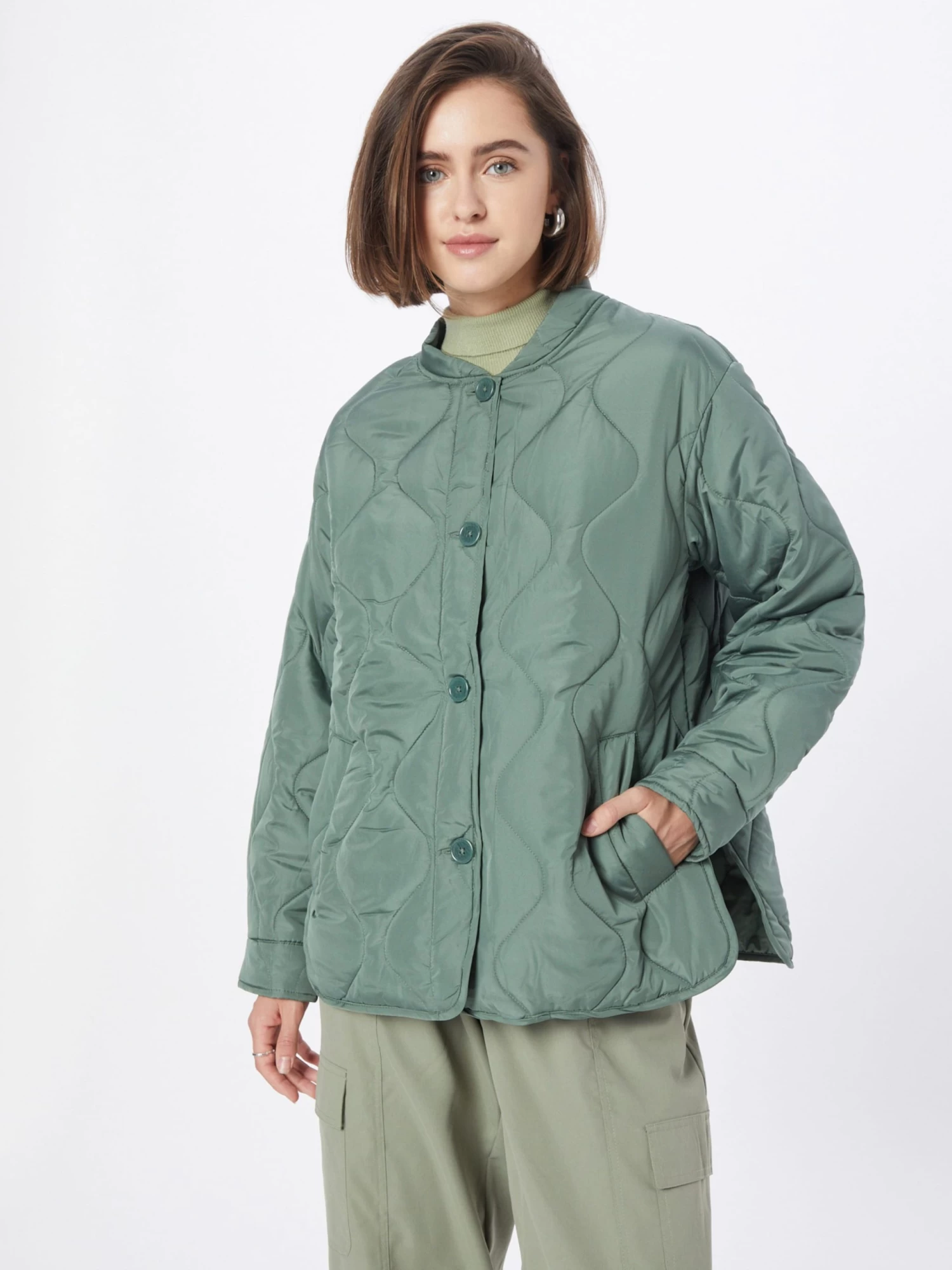 Vila Tussenjassen Tussenjas Thora Dames Pastelgroen 4 Vila Tussenjassen Tussenjas Thora Dames Pastelgroen - Afbeelding 2