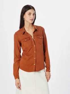 Vila Spijkerblouses Blouse Bista Dames Karamel 9 Vila Spijkerblouses Blouse Bista Dames Karamel -Vila 4914f1e3796698fb6eebc33ce113be33