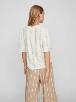 Vila Blouses Met Korte Mouw Blouse Dames Beige -Vila 4919547fb390cdf55444a47d18f4fb47