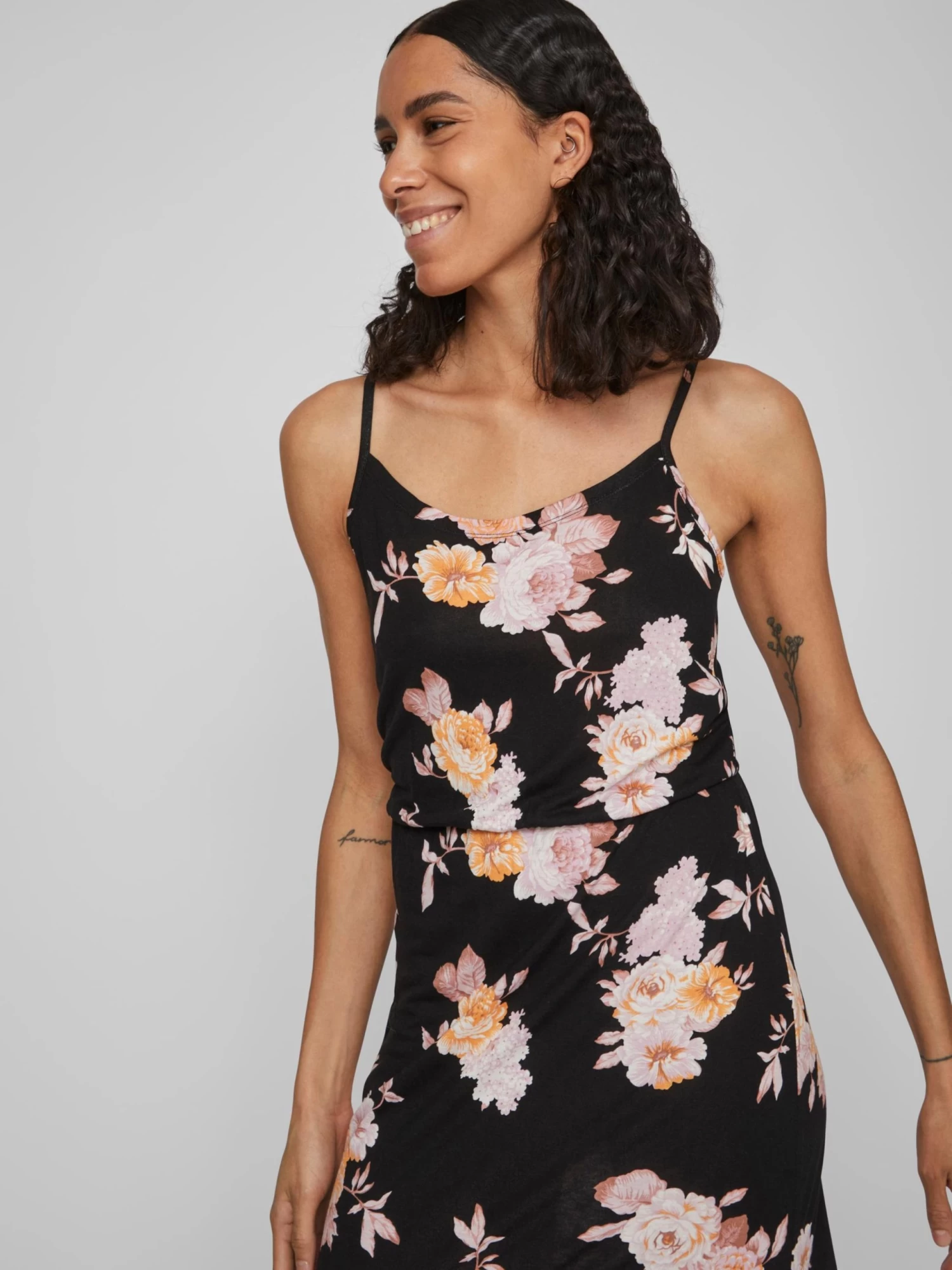 Jerseyjurken Jurk KAMI Dames Zwart 8 Jerseyjurken Jurk KAMI Dames Zwart - Afbeelding 6