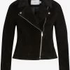 Vila Leren Jassen Tussenjas Sukki Dames Zwart