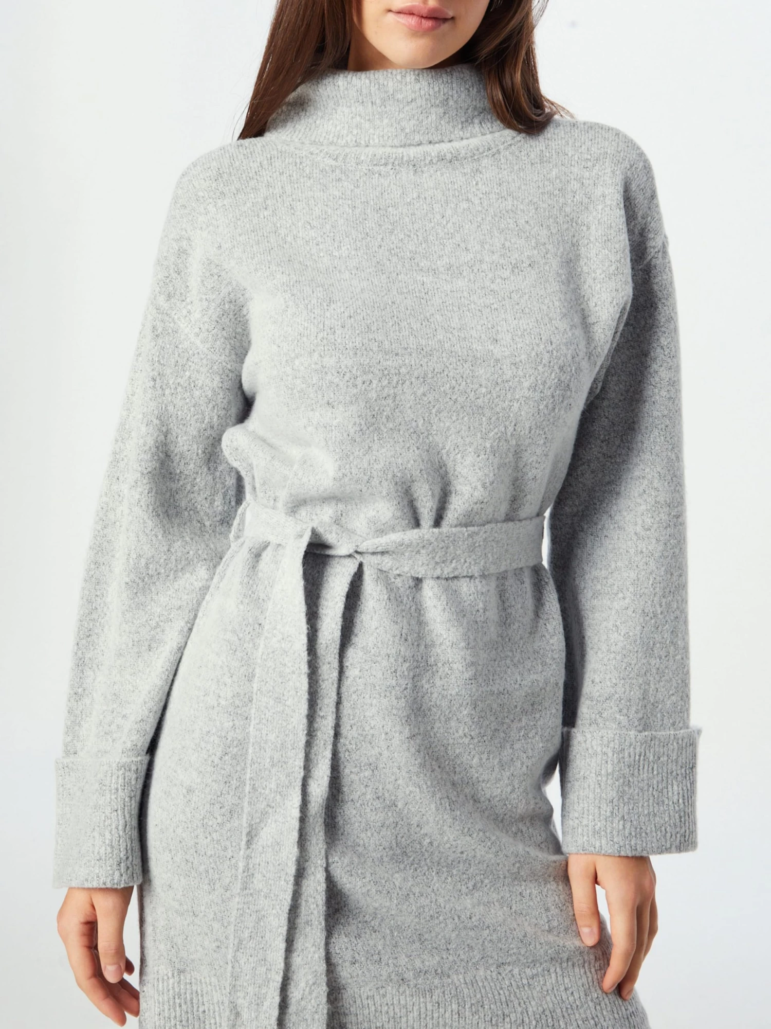 Vila Gebreide Jurken Gebreide Jurk Rolfie Dames Grijs Gemêleerd 8 Vila Gebreide Jurken Gebreide Jurk Rolfie Dames Grijs Gemêleerd - Afbeelding 6