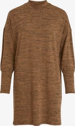 Vila Gebreide Jurken Gebreide Jurk Freja Dames Bruin Gemêleerd