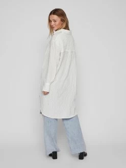 Vila Lange Blouses Blouse FREDA Dames Natuurwit -Vila 4b7c19a75d3146c3942aff7f4efff75f