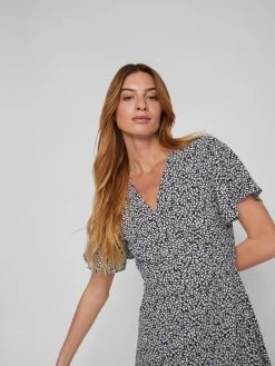 Vila Midi Jurken Jurk Dames Zwart 14 Vila Midi Jurken Jurk Dames Zwart -Vila 4bb9e99fb6e5d73bb40c6f15697fe3ec