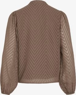 Vila Overhemden Blouse Dames Bruin -Vila 4bca62d04cfe4ef2b46fca2a27f96fee