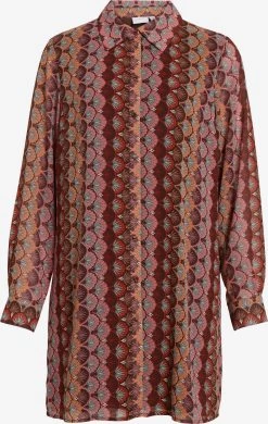 Vila Blousejurken Blousejurk Josefina Dames Wijnrood