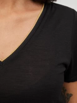 Vila T-shirts Shirt Noel Dames Zwart -Vila 4d0c73e3e43c4af89a9a19b1c7456550