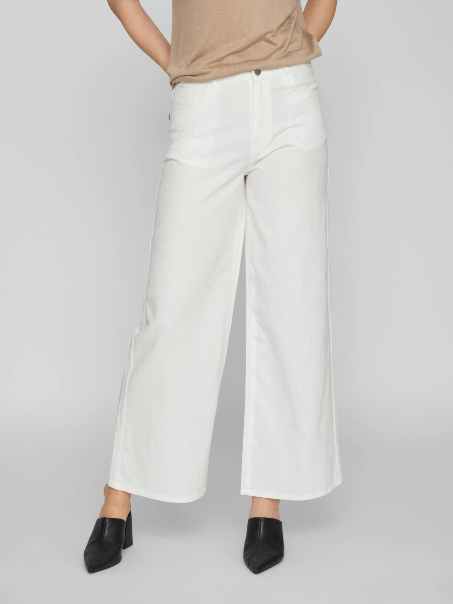Vila Wide Leg Wide Leg Jeans Widey Dames Wit 5 Vila Wide Leg Wide Leg Jeans Widey Dames Wit - Afbeelding 3