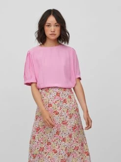 Vila Blouses Met Korte Mouw Blouse Kikki Dames Pink -Vila 4ef4d5b52e05c2b578d521d6316f27ed