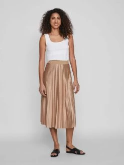 Vila Midi Rokken Rok Nitban Dames Sand -Vila 4f01f167f290e0b674e07f2b3dd64f7a