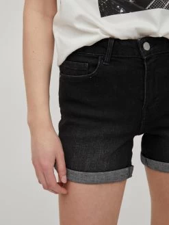Vila Denim Shorts Regular Jeans Dina Dames Zwart -Vila 4fd41257033bae92fa231e3002bfa6aa