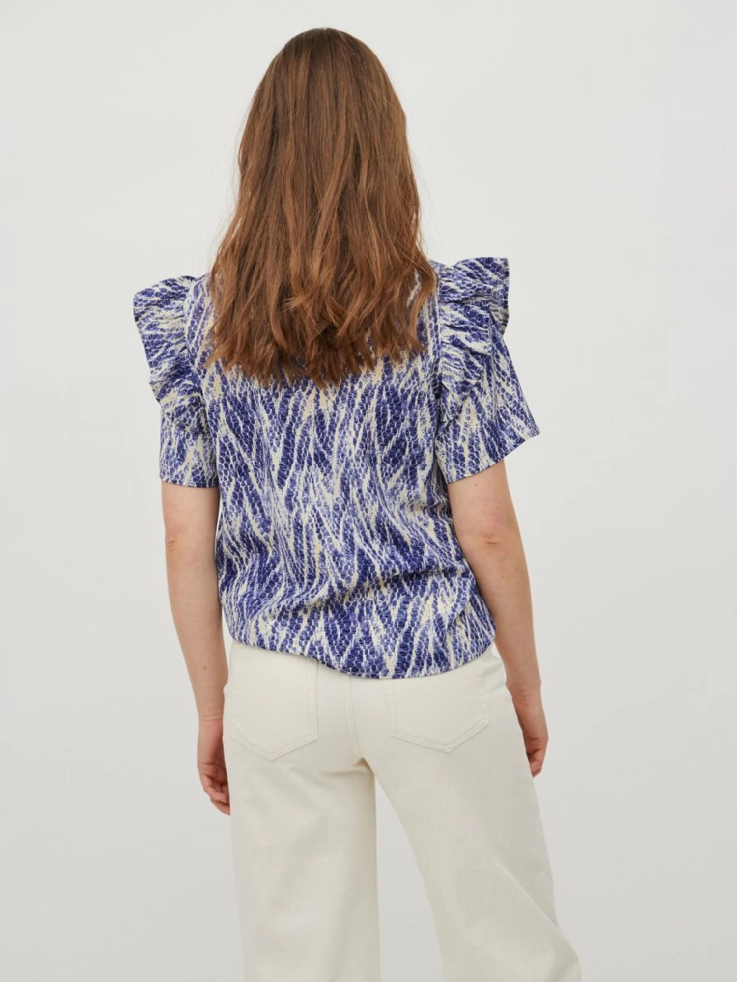 Vila T-shirts Shirt Dames Blauw / Donkerblauw 6 Vila T-shirts Shirt Dames Blauw / Donkerblauw - Afbeelding 4