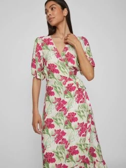 Vila Maxi Jurken Jurk Grea Dames Beige -Vila 50dee0b848de60104d5be253e3398ecb