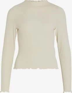 Vila Longsleeves Shirt Dames Beige