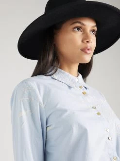 Vila Overhemden Blouse Penny Dames Lichtblauw -Vila 52752b60655b6e04c231dc802484cc78