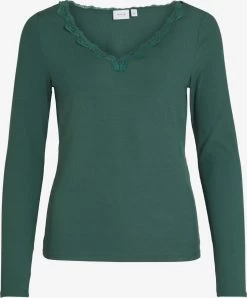 Vila Longsleeves Shirt ZETTY Dames Petrol