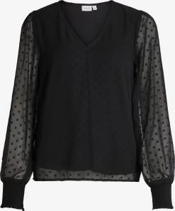 Vila Blouseshirts Blouse Linneas Dames Zwart