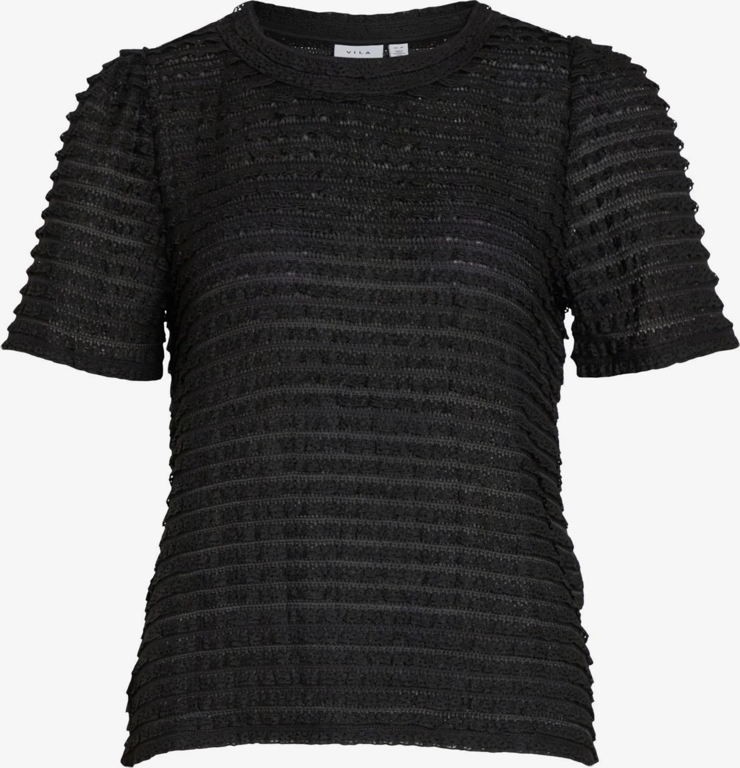 Vila T-shirts Shirt Dames Zwart 3 Vila T-shirts Shirt Dames Zwart