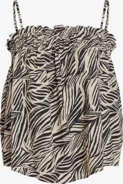 Vila Spaghetti Tops Top LIMIA LEA Dames Lichtbeige / Zwart