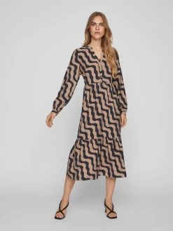Vila Maxi Jurken Jurk Dames Beige / Navy 10 Vila Maxi Jurken Jurk Dames Beige / Navy -Vila 54c39e96e1c6e4c1ab7741be30f5614e